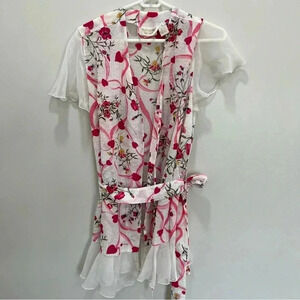 Vintage Victoria's Secret Sweetheart Floral And Heart Robe one size